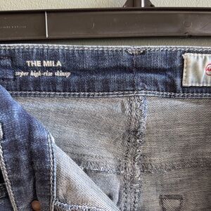 AG The Mila Super High-Rise Skinny Jeans - Blue NWOT